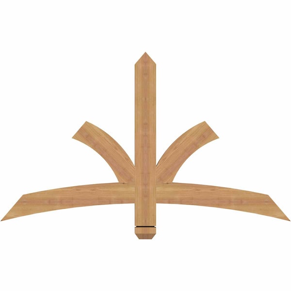 Ekena Millwork Davenport Timber Gable Bracket, Western Red Cedar, 48"W x 28"H x 1 1/2"D x 3 1/2"F, 14/12 Pitch GBW048X28X0204DAV00SWR - main